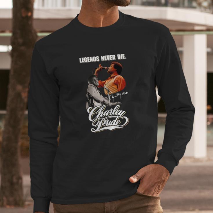 Legends Never Die Charley Pride Signature Long Sleeve T-Shirt Gifts for Him