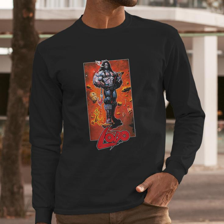 Lobo Pose Long Sleeve T-Shirt Gifts for Him