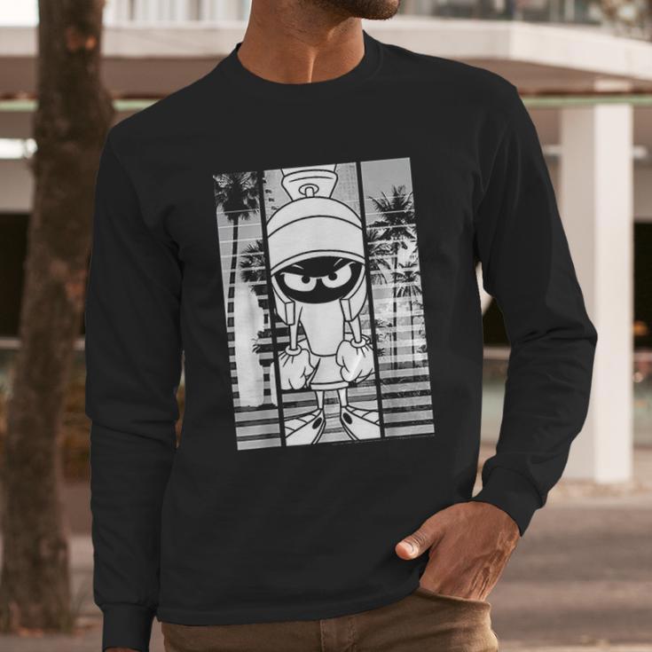 Looney Tunes Marvin The Martian Lined Portrait Long Sleeve T-Shirt Gifts for Him