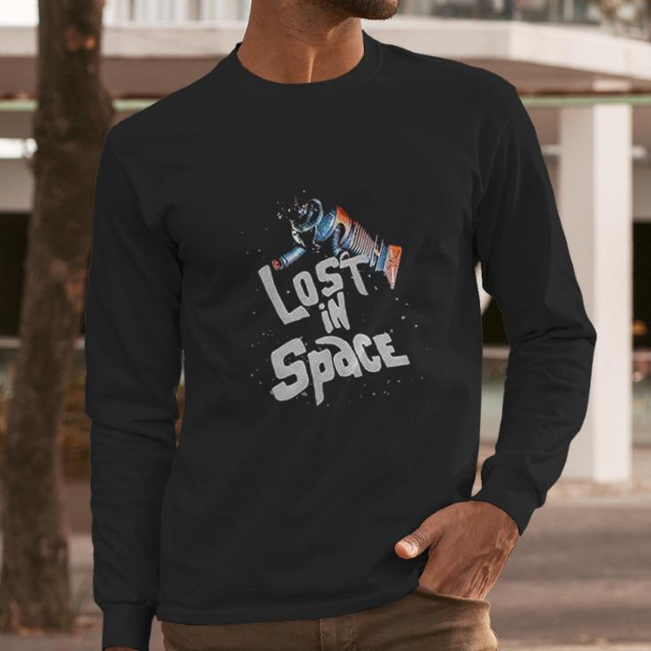 Lost In Space Adrift Robot Graphic For Men Long Sleeve T-Shirt Gifts for Him