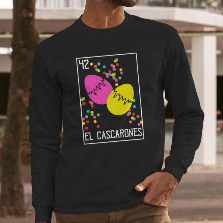 Loteria Easter Tee El Cascarones Confetti Eggs Mexican Long Sleeve T-Shirt Gifts for Him