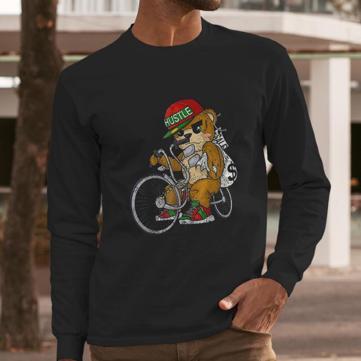 Lowrider Teddy Bear Hip Hop Lover Entrepreneur Gift Long Sleeve T-Shirt Gifts for Him