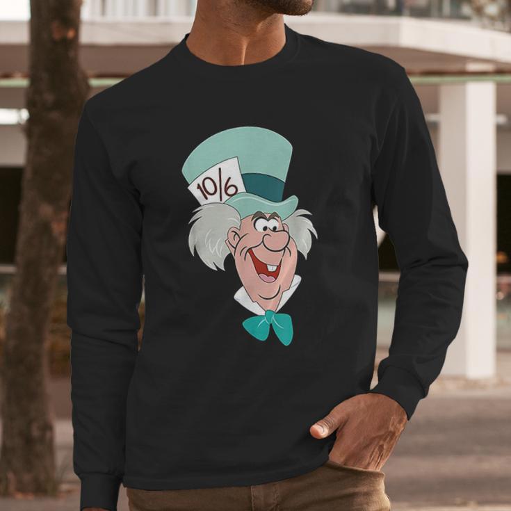 Mad Hatter Big Face Long Sleeve T-Shirt Gifts for Him