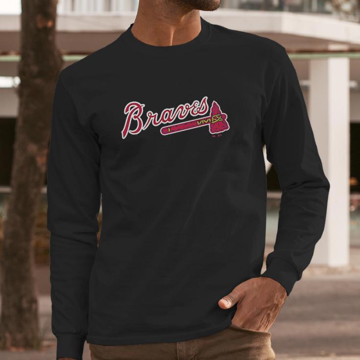 Majestic Braves Adult Evolution Long Sleeve T-Shirt Gifts for Him