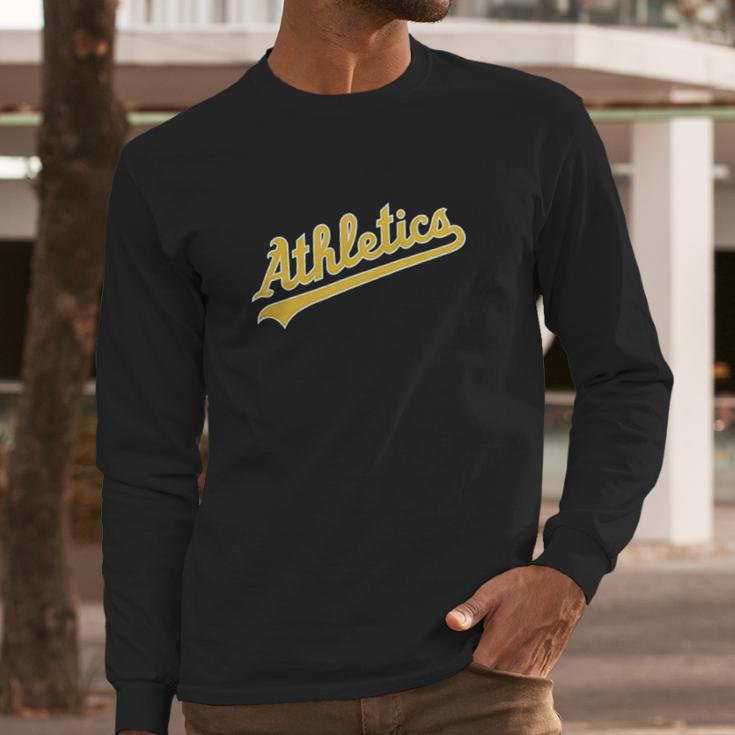 Majestic Oakland Athletics 2-Button Mens Jersey Long Sleeve T-Shirt Gifts for Him