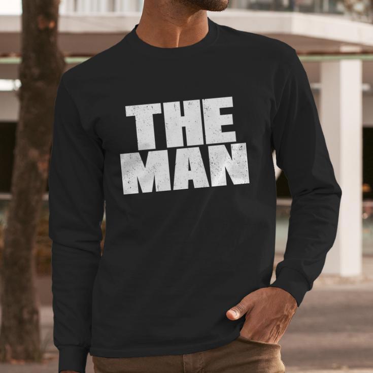 The Man Distressed Logo Long Sleeve T-Shirt Gifts for Him