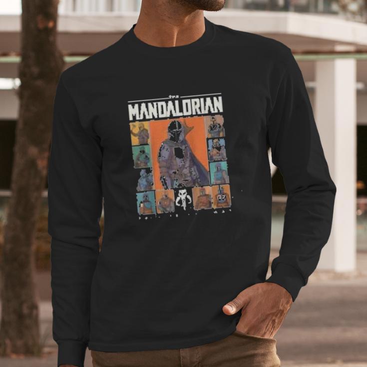 The Mandalorian Character Grid Long Sleeve T-Shirt Gifts for Him