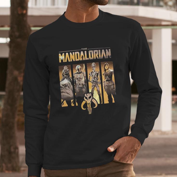 The Mandalorian Character Panel Long Sleeve T-Shirt Gifts for Him