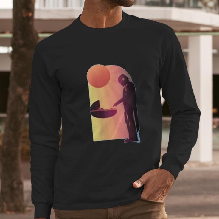 The Mandalorian The Child Discovery Silhouette Long Sleeve T-Shirt Gifts for Him