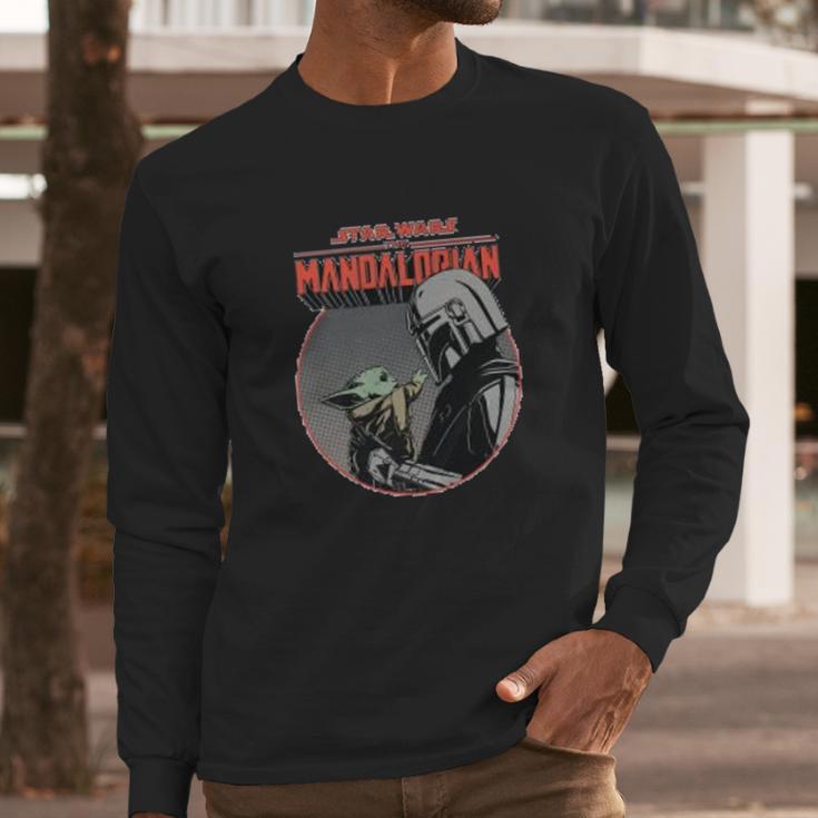 The Mandalorian Mando And The Child Retro Long Sleeve T-Shirt Gifts for Him