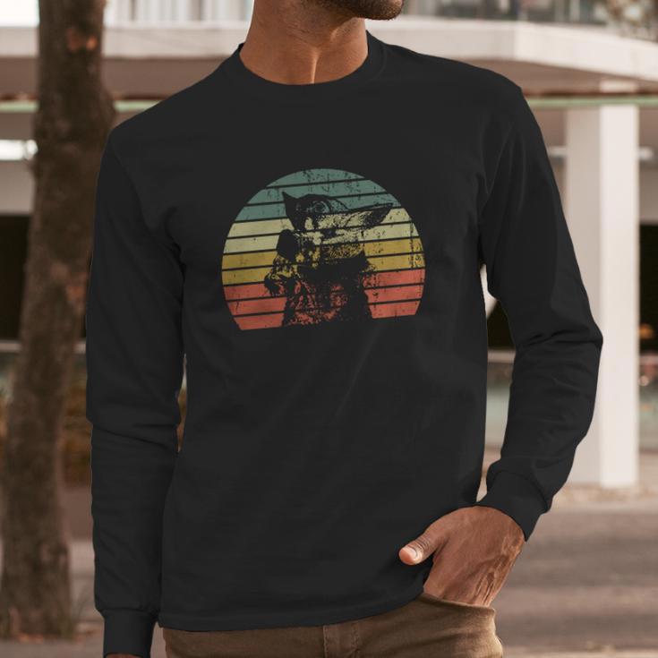 The Mandalorian | Vintage Retro Baby Yoda Meme T-Shirt Long Sleeve T-Shirt Gifts for Him