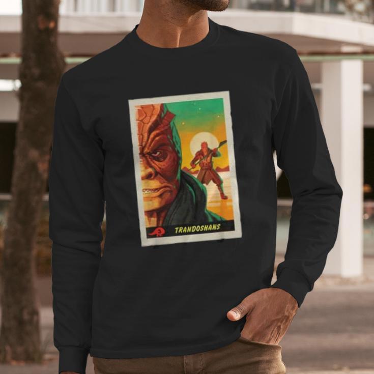 The Mandalorian Trandoshans Trading Card Long Sleeve T-Shirt Gifts for Him