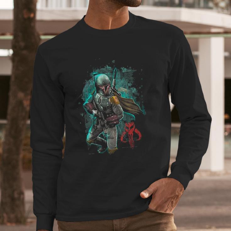 Mandalorian Warrior Graphic Long Sleeve T-Shirt Gifts for Him