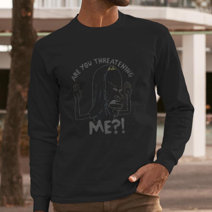 Mens Beavis And Butthead Cornholio Are You Threatening Me Long Sleeve T-Shirt Gifts for Him