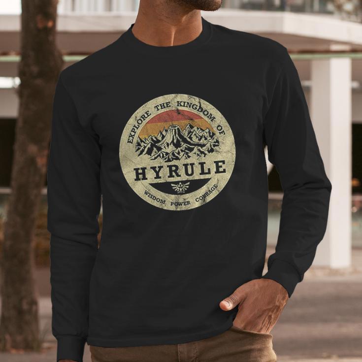 Mens Nintendo Legend Of Zelda Explore Hyrule Long Sleeve T-Shirt Gifts for Him