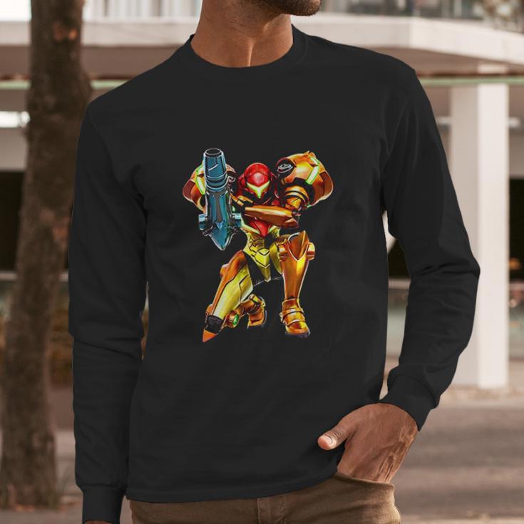 Metroid Samus Aran Long Sleeve T-Shirt Gifts for Him