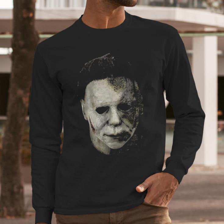 Michael Myers Mask Halloween Kills 2021 Prop Replica Trick Or Treat Long Sleeve T-Shirt Gifts for Him