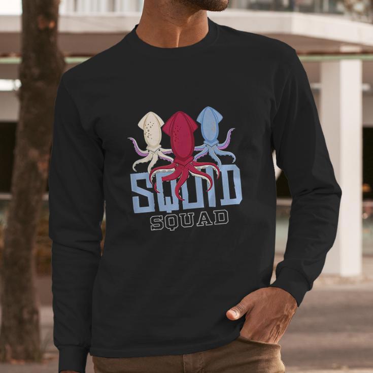 The Mighty Squid Squad Octopus Gang Gift Design Idea Long Sleeve T-Shirt Gifts for Him