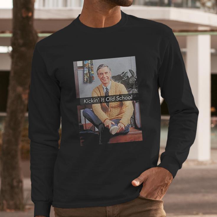 Mister Rogers Kickin It Old School Official Fitted T-Shirt Long Sleeve T-Shirt Gifts for Him