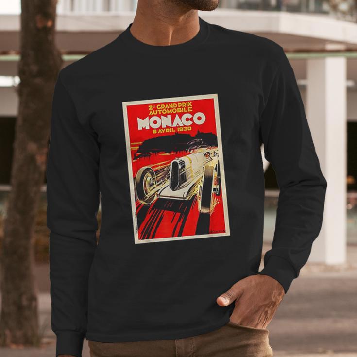 Monaco Vintage Grand Prix 1930 Race Car Long Sleeve T-Shirt Gifts for Him