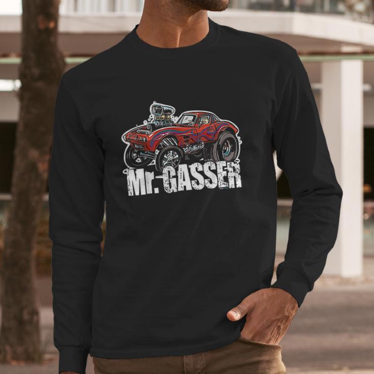 Mr Gasser Hot Rod Cartoon Race Car Long Sleeve T-Shirt Gifts for Him