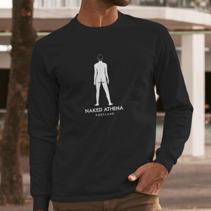 Nakd Athena Portland Oregon Demonstration Sculpture Long Sleeve T-Shirt Gifts for Him