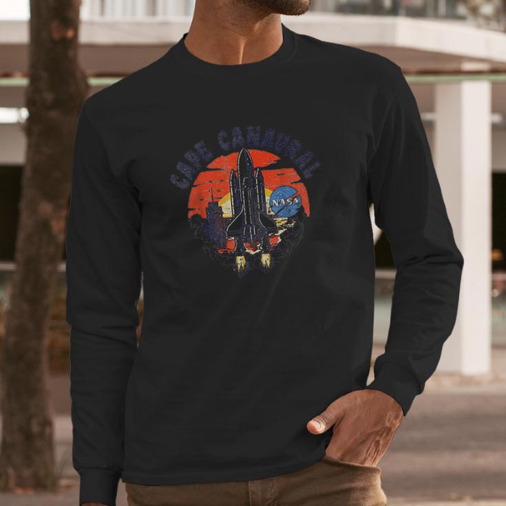 Nasa Cape Canaveral Beach Launch Sunset Long Sleeve T-Shirt Gifts for Him