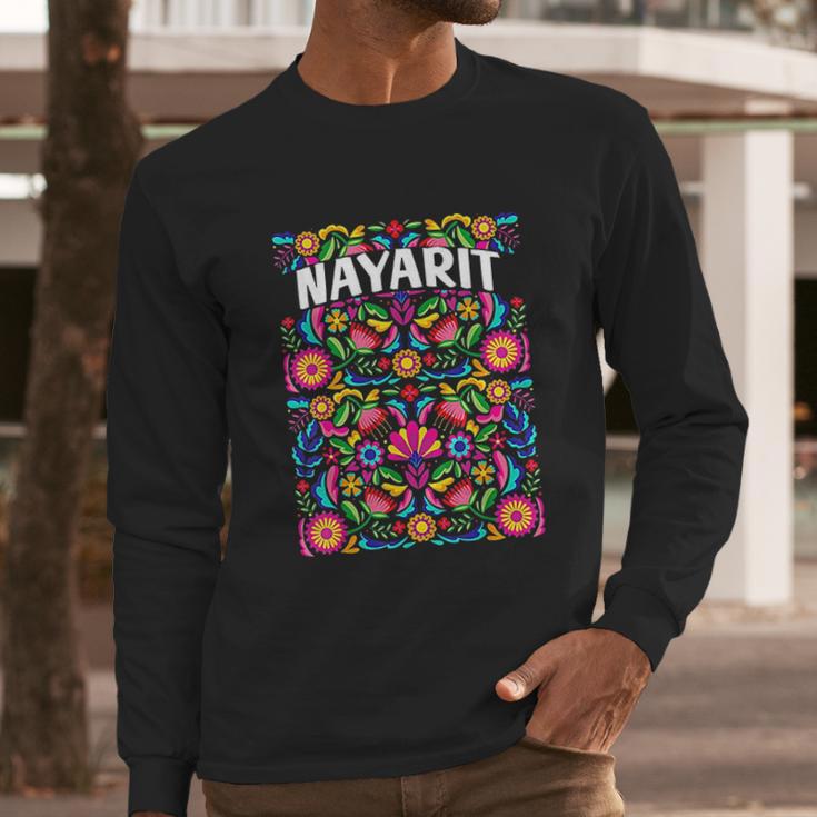 Nayarit Flores Mexicanas Long Sleeve T-Shirt Gifts for Him