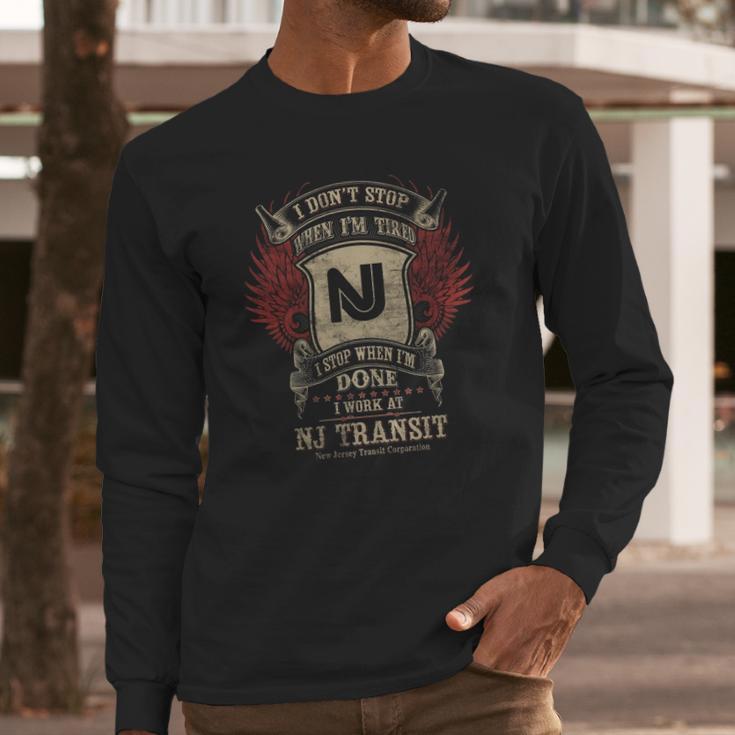 New Jersey Transit Corporation Long Sleeve T-Shirt Gifts for Him