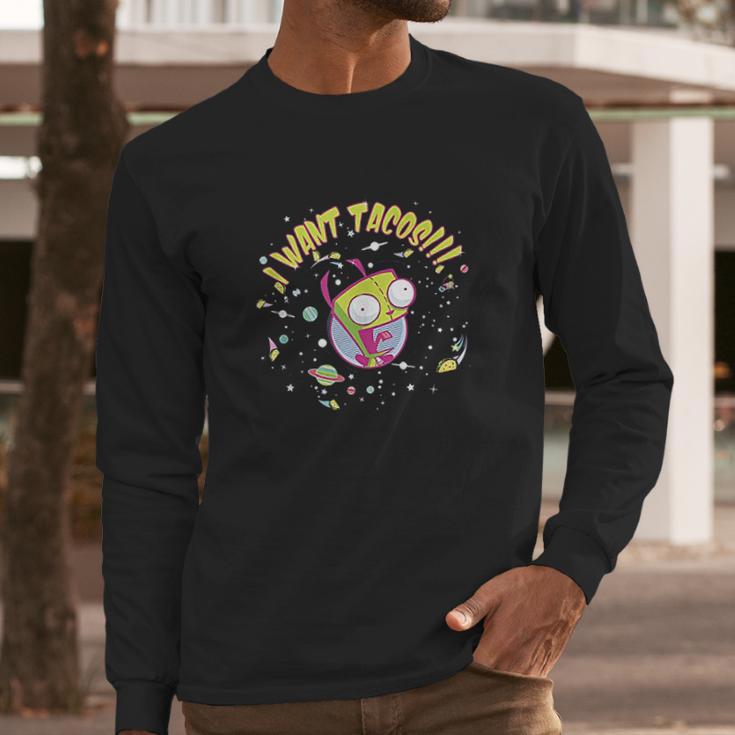 Nickelodeon Invader Zim Gir Wants Tacos Long Sleeve T-Shirt Gifts for Him