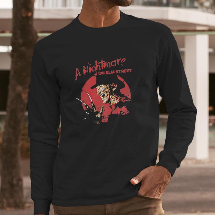 A Nightmare On Elm Street Freddy Circle Long Sleeve T-Shirt Gifts for Him