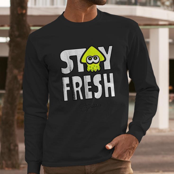 Nintendo Splatoon Neon Stay Fresh Graphic Long Sleeve T-Shirt Gifts for Him