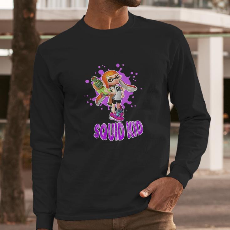 Nintendo Splatoon Squid Kid Pink Splat Long Sleeve T-Shirt Gifts for Him