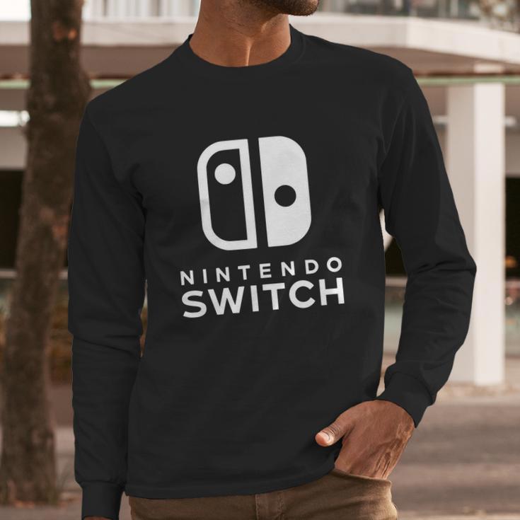 Nintendo Switch Black And White Long Sleeve T-Shirt Gifts for Him