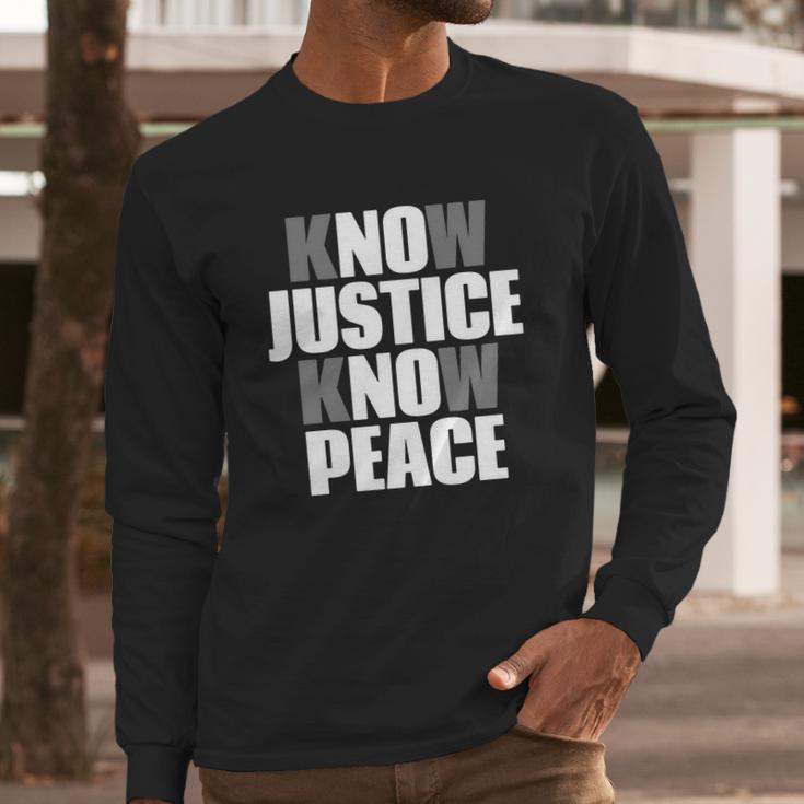 No Justice No Peace T-Shirts Long Sleeve T-Shirt Gifts for Him