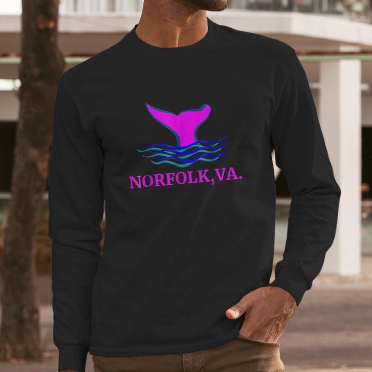 Norfolk Virginia Diving Mermaid Long Sleeve T-Shirt Gifts for Him