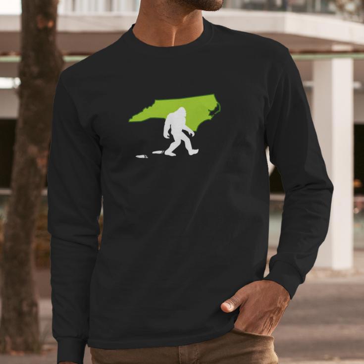 North Carolina State Bigfoot Hunter Long Sleeve T-Shirt Gifts for Him