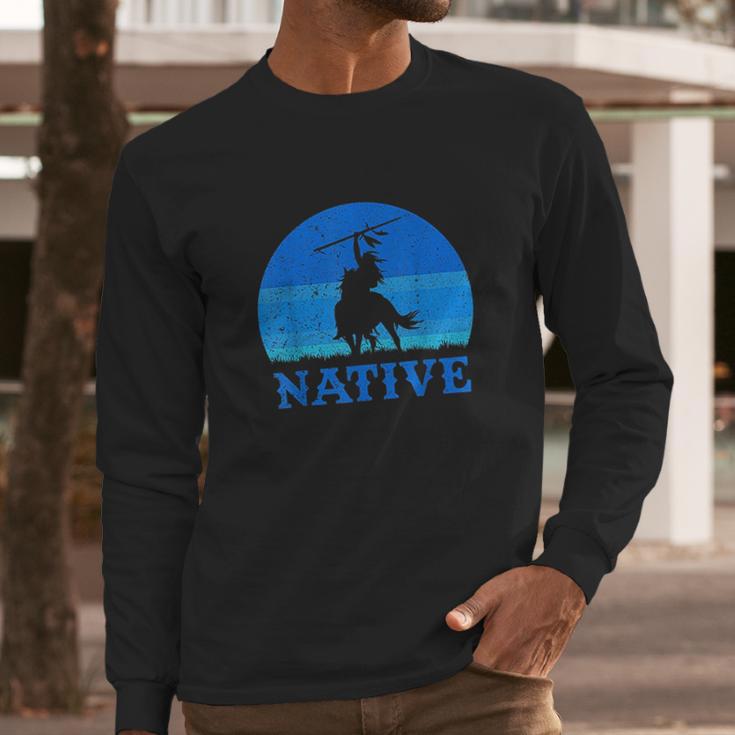 Northwest Native American Knight Pride Mountain Warrior Long Sleeve T-Shirt Gifts for Him