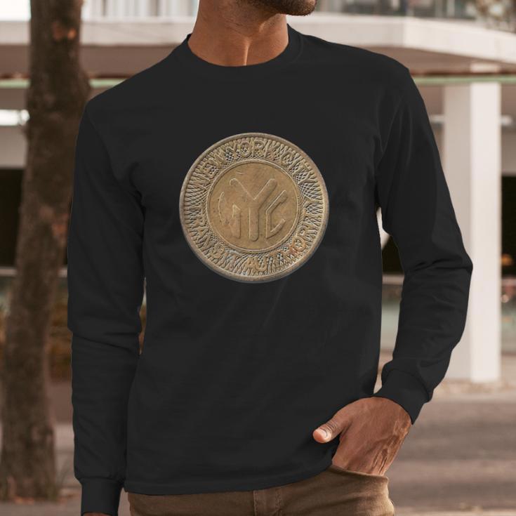 Nyc Subway Token Long Sleeve T-Shirt Gifts for Him