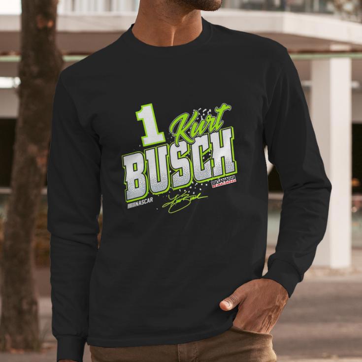 Officially Licensed Kurt Busch Mens Driver Splash Long Sleeve T-Shirt Gifts for Him