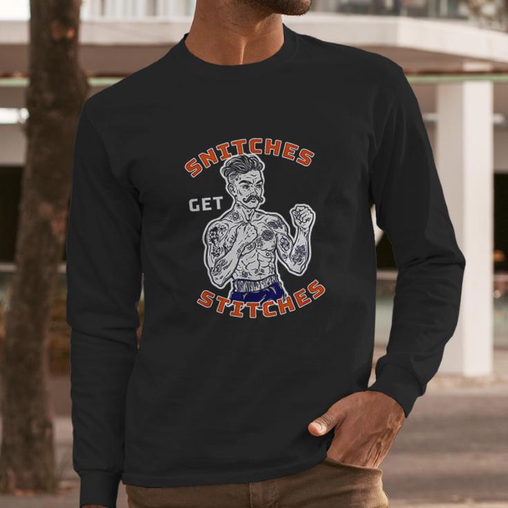 Old Fashioned Prison Inmate With Tattoo Long Sleeve T-Shirt Gifts for Him