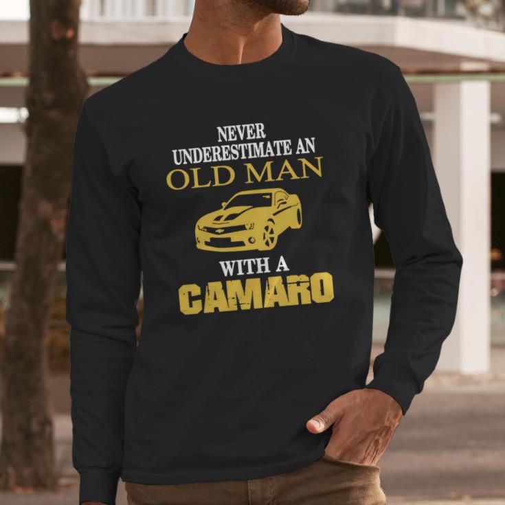 Old Man With Camaro T-Shirt Long Sleeve T-Shirt Gifts for Him