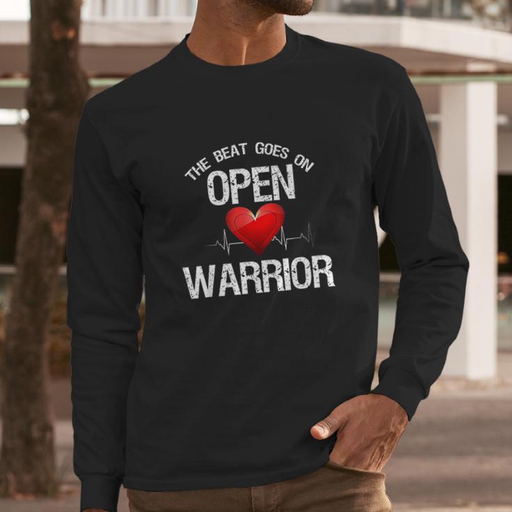 Open Heart Warrior The Beat Goes On Heart Patient Long Sleeve T-Shirt Gifts for Him