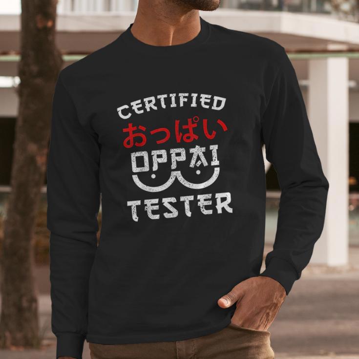 Oppai Tester Mega Milk Anime Long Sleeve T-Shirt Gifts for Him