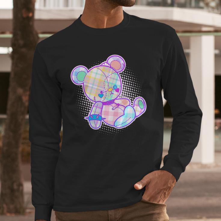 Pastel Kawaii Cute Goth Punk Teddy Bear Long Sleeve T-Shirt Gifts for Him