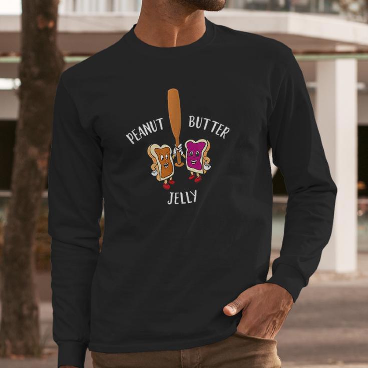 Peanut Butter Jelly Baseball Bat Best Friend Long Sleeve T-Shirt Gifts for Him