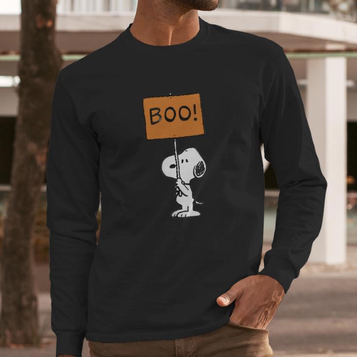 Peanuts Halloween Boo Long Sleeve T-Shirt Gifts for Him