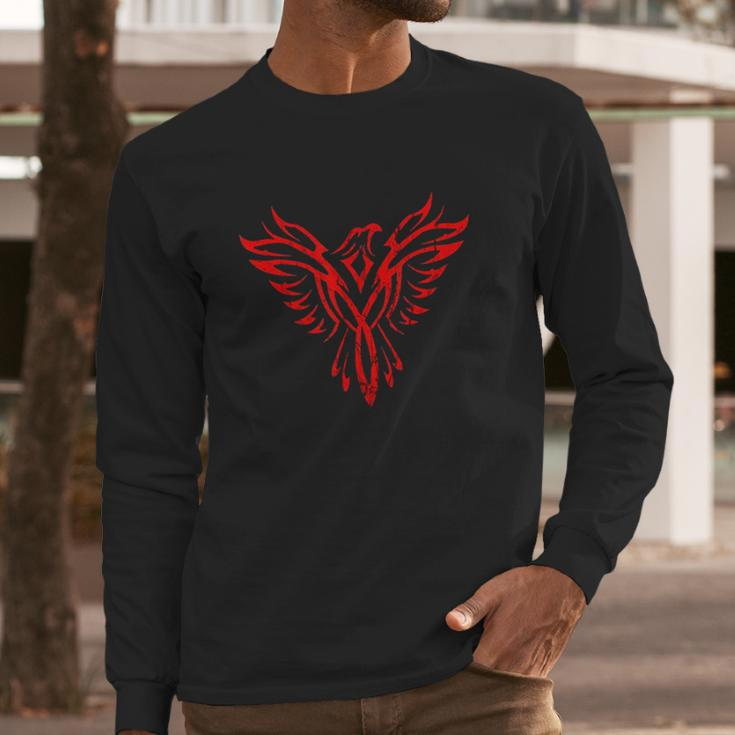 Phoenix Rising Fire Bird Long Sleeve T-Shirt Gifts for Him