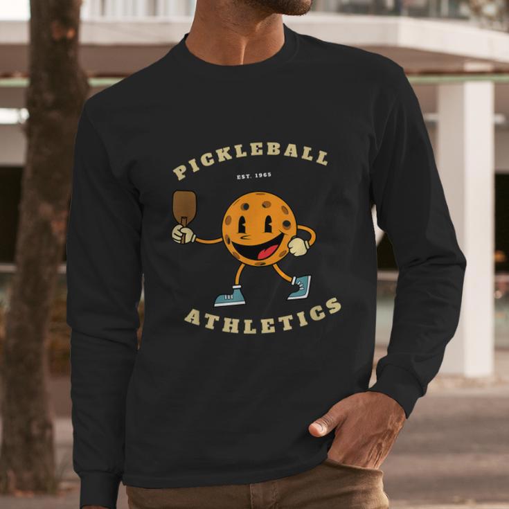 Pickleball Retro Kids Dink Funny Cartoon Long Sleeve T-Shirt Gifts for Him