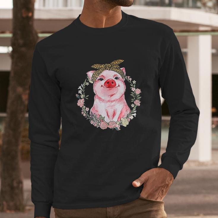 Pig Cute Love Funny Animal Piggy Long Sleeve T-Shirt Gifts for Him